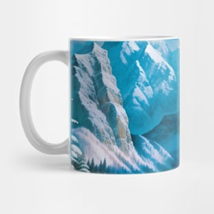 Winter Cabin by a Frozen Lake Mug